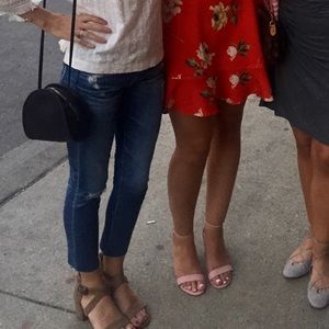 AG Cropped Distressed Jeans, Size 24